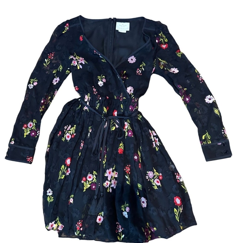 Kate Spade New York Floral‎ Dress – Size 2 – Sheer Overlay